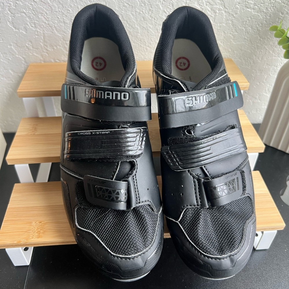 Shimano Black Cycling Shoes with Teal Accent